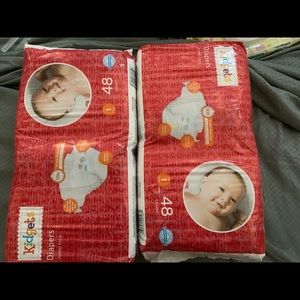 2 packs of kidgets 48 count diapers